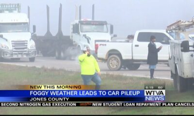 Foggy weather leads to car pileup in Mississippi