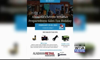 Alabamians encouraged to stock up on items for use in severe weather during tax-free weekend