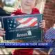 Kindergarten class at Joyner Elementary received a flag that was flown in Kuwait in their honor