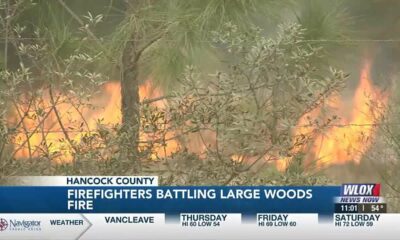 419 acres burned as firefighters continue battling large woods fire in Hancock County
