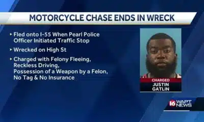 Man arrested after leading Pearl police on pursuit