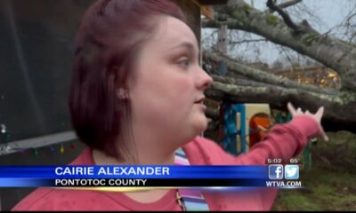 5 p.m. – Pontotoc County family trying begin cleanup after tree falls on home