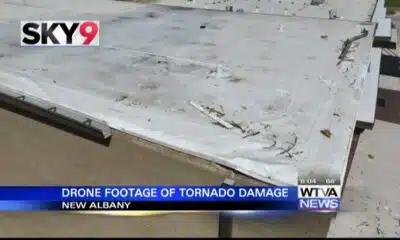 Exclusive aerial video shows the damage dealt by EF-1 tornado in New Albany