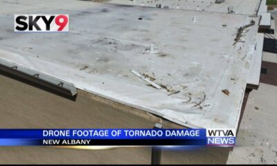 Cleanup after straight-line winds blow through Pontotoc