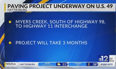 Paving project underway on U.S. 49 in Hattiesburg