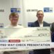 Lamar students present check to united way