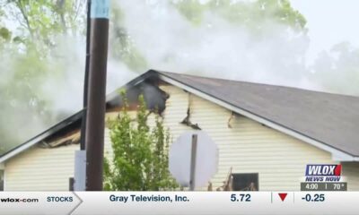 Crews battle house fire on Crawford Street in Biloxi