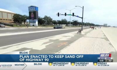 LIVE: Plan enacted to keep sand off Highway 90