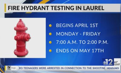 Laurel firefighters to test hydrants beginning in April