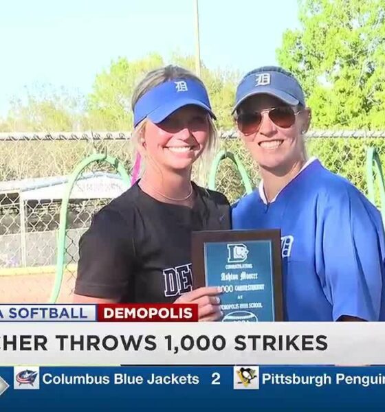 Demopolis Softball pitcher throws one thousand strikeouts