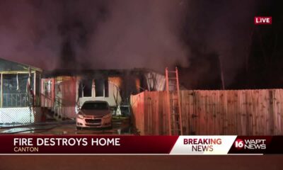 Fire destroys house on Main Street in Canton