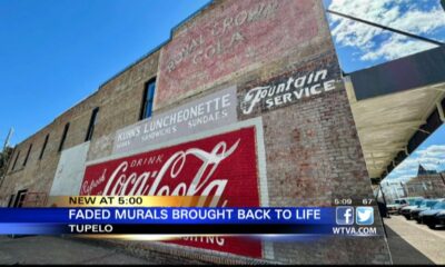 Multiple ghost murals being restored in Tupelo
