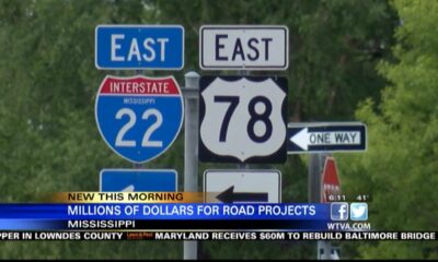 Mississippi receives M for road projects