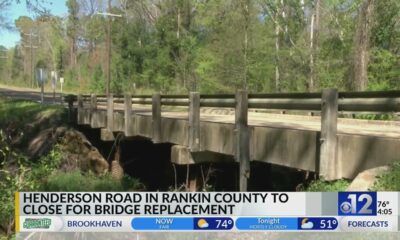 Henderson Road in Rankin County to close for bridge replacement