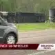 Cleanup underway after truck overturns near Bolton