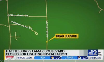 Hattiesburg’s Lamar Boulevard closed for lighting installation