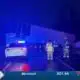 Overturned tractor trailer damages bridge on I-59N