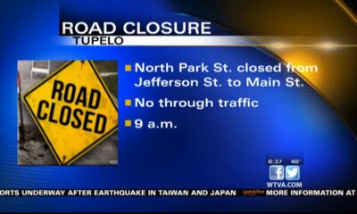 A road closure is happening in Tupelo