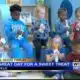 Students at the Early Childhood Education Center in Tupelo celebrate spring with icy treats
