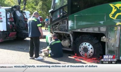 11 injured, 2 listed in critical condition after charter bus carrying South Carolina students wre...