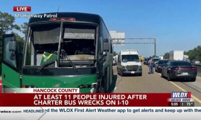 HAPPENING FRIDAY: 11 injured following bus crash on I-10