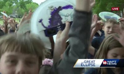 Kids watch the eclipse at St. Andrew's
