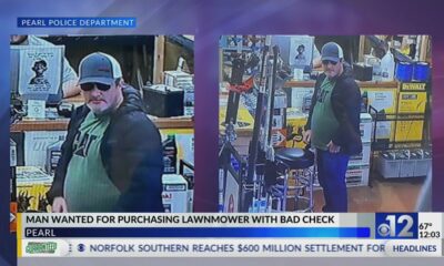 Man wanted for using bad check to buy lawnmower in Pearl