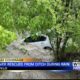 Woman rescued from flood waters after crash in Tupelo