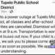 Too much rainfall caused power outage at Tupelo Middle School, forced early dismissal