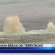 Water main break on Terry Road in Jackson