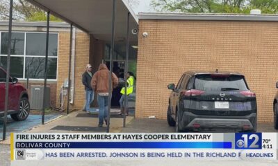 Two staff members injured during fire at Mississippi school