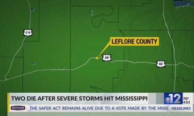 Two die after severe storms hit Mississippi