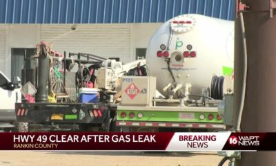 Road reopens after gas leak shuts down portion of Hwy 49 in Rankin County