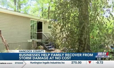 Businesses help Hancock County family recover from storm damage at no cost