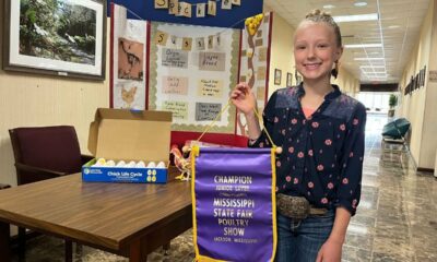 Miss. State Fair Jr. Grand Champion visits Forrest Co. Board of Supervisors