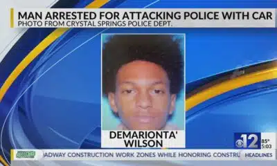 Man arrested for attempting to hit Crystal Springs police with car