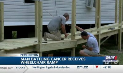 Disabled Perkinston man battling cancer receives wheelchair ramp