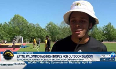 Southern Miss jumper Zayne Palomino has high hopes for outdoor season