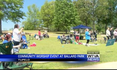 Church uses great weather to hold worship event at Tupelo park