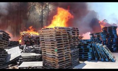 Firefighters battle huge blaze in Harrison County