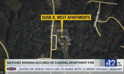 Natchez woman accused of causing apartment fire