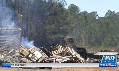 Fire crews survey damage from two major fires in Harrison County