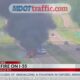 Vehicle fire blocks all lanes of I-55 South in Hinds County