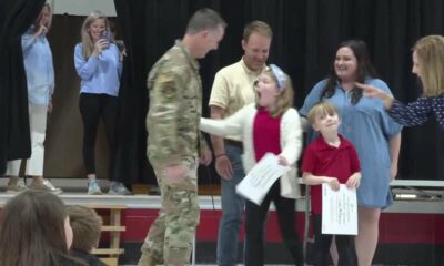 WEB EXTRA: Local soldier surprises children at West Lauderdale Elementary