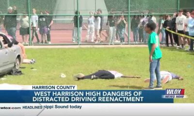 Simulated wreck, funeral shows West Harrison High students the dangers of distracted driving