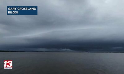 Shelf cloud caught on time lapse crossing Biloxi Back Bay
