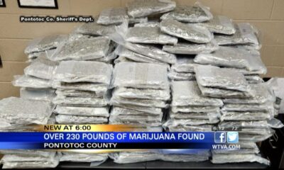 More than 230 pounds of marijuana discovered in Pontotoc County