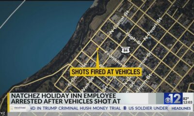 Natchez hotel employee accused of firing shots into vehicles