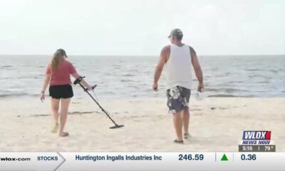 Beach treasure hunting in South Mississippi