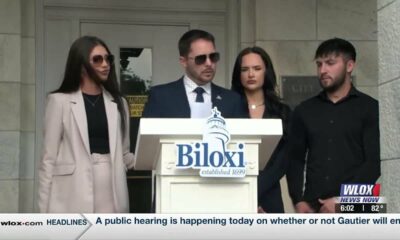 Biloxi Councilman Robert Deming III announces resignation at City Hall press conference